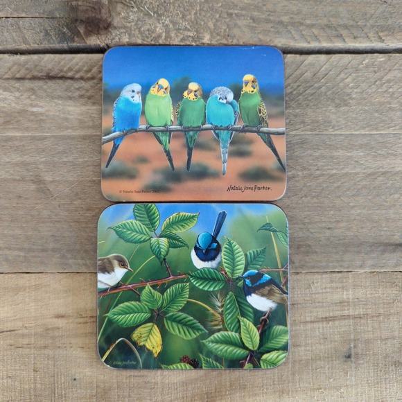 Vtg Ashdene of Australia Coaster Set Crimson Cousin Art by Natalie Jane Parker - Picture 5 of 10